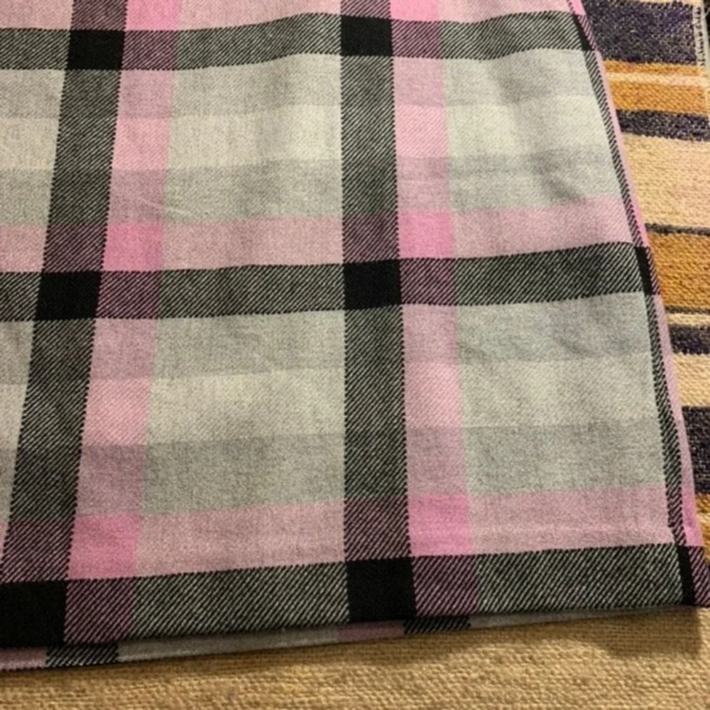 Talbots‎ Plaid A-Line Skirt Pink Gray 16 Wool NWT Preppy Academia Old Money - Picture 2 of 5